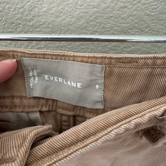 Everlane Khaki Barrel Pants Size 8 - Picture 4 of 10